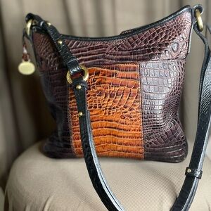Brahmin Jody Crossbody – Multi-Tone Melbourne Croc Leather